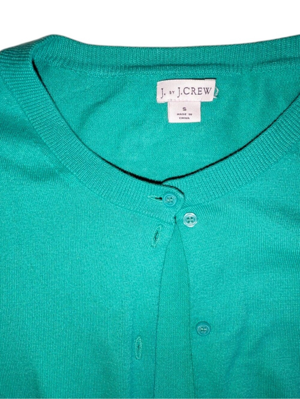 J. Crew Summer Green Women's Small Cotton Lightweight Cardigan Layering - Picture 3 of 8